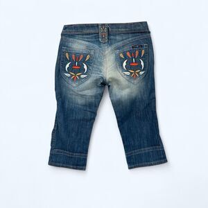 People For Peace Los Angeles Womens SIZE 27 CAPRI DENIM Jeans‎  Made in USA